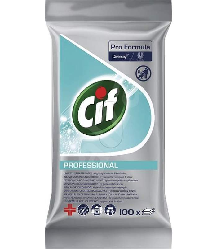 Cif Professional Multipurpose Wipes - Univerzálne čistiace utierky 100ks